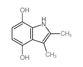 1H-Indole-4,7-diol,2,3-dimethyl-结构式