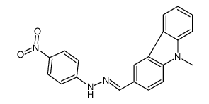 N-[(E)-(9-methylcarbazol-3-yl)methylideneamino]-4-nitroaniline Structure