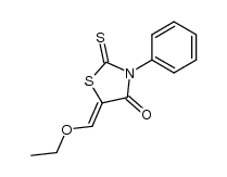 5-ethoxymethylene-3-phenyl-2-thioxo-thiazolidin-4-one Structure