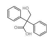 Benzeneacetic acid, a-(hydroxymethyl)-a-phenyl- Structure