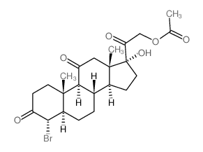 Pregnane-3,11,20-trione,21-(acetyloxy)-4-bromo-17-hydroxy-, (4a,5a)- (9CI) picture