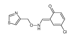 4-chloro-6-[(1,3-thiazol-4-ylmethoxyamino)methylidene]cyclohexa-2,4-dien-1-one Structure