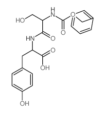 3-(4-hydroxyphenyl)-2-[(3-hydroxy-2-phenylmethoxycarbonylamino-propanoyl)amino]propanoic acid Structure