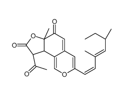 9-Acetyl-9,9a-dihydro-6a-methyl-3-(3,5-dimethyl-1,3-heptadienyl)-6H-furo[2,3-h]-2-benzopyran-6,8(6aH)-dione结构式