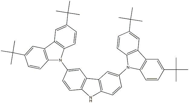 3,3'',6,6''-tetra-tert-butyl-9'H-9,3':6',9''-tercarbazole结构式