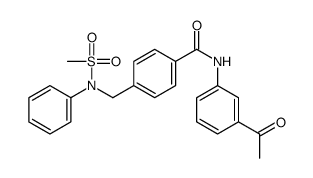 N-(3-acetylphenyl)-4-[(N-methylsulfonylanilino)methyl]benzamide结构式