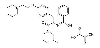 N-[1-(dipropylamino)-1-oxo-3-[4-(2-piperidin-1-ylethoxy)phenyl]propan-2-yl]benzamide,oxalic acid结构式