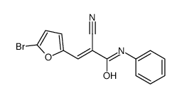 (E)-3-(5-bromofuran-2-yl)-2-cyano-N-phenylprop-2-enamide Structure