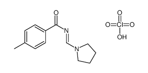 4-methyl-N-(pyrrolidin-1-ylmethylidene)benzamide,perchloric acid结构式