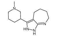 Pyrazolo[3,4-b]azepine, 1,4,5,6,7,8-hexahydro-3-(1-methyl-3-piperidinyl)- (9CI) Structure