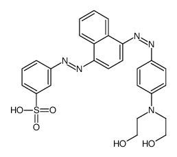 m-[[4-[[4-[bis(2-hydroxyethyl)amino]phenyl]azo]-1-naphthyl]azo]benzenesulphonic acid结构式