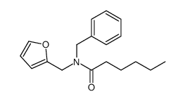 N-benzyl-N-(furan-2-ylmethyl)hexanamide Structure