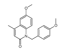 6-methoxy-1-[(4-methoxyphenyl)methyl]-4-methylquinolin-2-one结构式