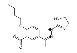 N-[1-(4-Butoxy-3-nitro-phenyl)-eth-(Z)-ylidene]-N'-(4,5-dihydro-1H-imidazol-2-yl)-hydrazine结构式