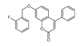 7-[(2-fluorophenyl)methoxy]-4-phenylchromen-2-one结构式