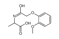 2-[[2-(2-methoxyphenoxy)acetyl]amino]propanoic acid结构式