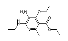 5-amino-4-ethoxy-6-ethylamino-2-methylpyridine-3-carboxylic acid, ethyl ester Structure