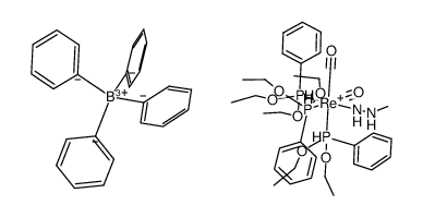 fac-[Re(MeNHNH2)(CO)2(P(OEt)2Ph)3]BPh4结构式