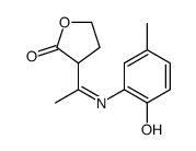 3-[N-(2-hydroxy-5-methylphenyl)-C-methylcarbonimidoyl]oxolan-2-one Structure