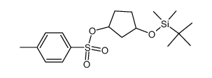 3-(tert-butyldimethylsilyloxy)-1-(4-toluenesulfonyloxy)cyclopentane Structure