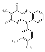 Benzo[g]pteridine-2,4(3H,10H)-dione, 10-(3,4-dimethylphenyl)-3-methyl- structure