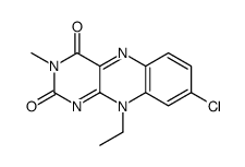 8-chloro-10-ethyl-3-methylbenzo[g]pteridine-2,4-dione结构式