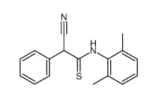 2-Cyano-2-phenyl-N-(2,6-xylyl)-thioacetamid Structure