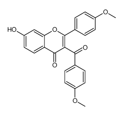 7-hydroxy-2-(4'-methoxyphenyl)-3-(4''-methoxybenzoyl)chromone结构式