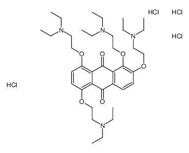 9,10-Anthracenedione, 1,2,5,8-tetrakis(2-(diethylamino)ethoxy)-, tetra hydrochloride Structure