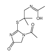 N-[2-[(3-acetyl-5-oxo-4H-imidazol-2-yl)sulfanyl]-2-methylpropyl]acetamide结构式