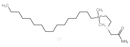 2-(carbamoylmethylsulfanyl)ethyl-hexadecyl-dimethyl-azanium结构式