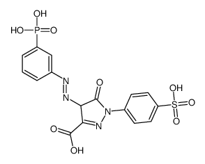 4,5-dihydro-5-oxo-4-[(3-phosphonophenyl)azo]-1-(4-sulphophenyl)-1H-pyrazole-3-carboxylic acid Structure