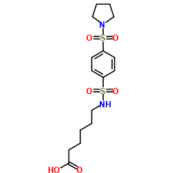 6-([[4-(PYRROLIDIN-1-YLSULFONYL)PHENYL]SULFONYL]AMINO)HEXANOIC ACID图片