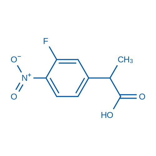 2-(3-Fluoro-4-nitrophenyl)propanoic acid Structure