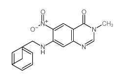 3-methyl-6-nitro-7-(3-phenylpropylamino)quinazolin-4-one结构式