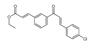 2-Propenoic acid, 3-(3-(3-(4-chlorophenyl)-1-oxo-2-propenyl)phenyl)-,ethyl ester, (E,E)- Structure