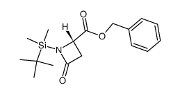 benzyl (S)-1-(tert-butyldimethylsilyl)-4-oxoazetidine-2-carboxylate结构式