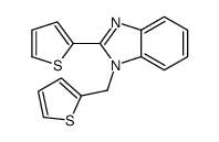 2-thiophen-2-yl-1-(thiophen-2-ylmethyl)benzimidazole Structure