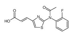 2-Propenoic acid, 3-[2-[acetyl(2-fluorophenyl)amino]-4-thiazolyl] Structure