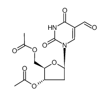 3',5'-di-O-acetyl-2'-deoxy-5-formyluridine结构式