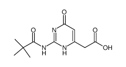 (2-pivalamido-4(1H)-oxopyrimidin-6-yl)acetic acid结构式