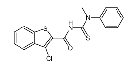 3-(3-Chloro-benzo[b]thiophene-2-carbonyl)-1-methyl-1-phenyl-thiourea Structure