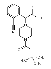 2-(4-Boc-piperazinyl)-α-(2-cyano-phenyl)acetic acid Structure