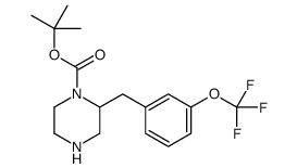 tert-butyl 2-[[3-(trifluoromethoxy)phenyl]methyl]piperazine-1-carboxylate Structure