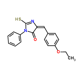 (5E)-5-(4-Ethoxybenzylidene)-3-phenyl-2-thioxo-4-imidazolidinone结构式