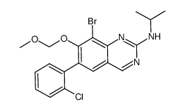 8-bromo-6-(2-chlorophenyl)-2-isopropylamino-7-(methoxymethyloxy)quinazoline Structure