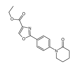 ethyl 2-[4-(2-oxopiperidin-1-yl)phenyl]-1,3-oxazole-4-carboxylate Structure