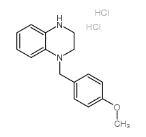 1-(4-甲氧基-苄基)-1,2,3,4-四氢-喹噁啉双盐酸盐结构式