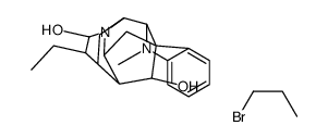 ajmalan-17(R),21α-diol, compound with 1-bromopropane (1:1)结构式