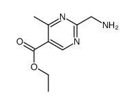 ethyl 2-(aminomethyl)-4-methylpyrimidine-5-carboxylate结构式